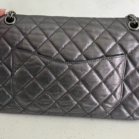 Authentic Chanel Classic Reissue Aged Calfskin Flap Bag - Silver - Picture 16 of 16